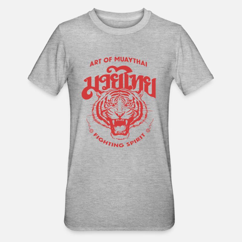 KUNST DES MUAY - Unisex Polycotton T-Shirt - Grau meliert