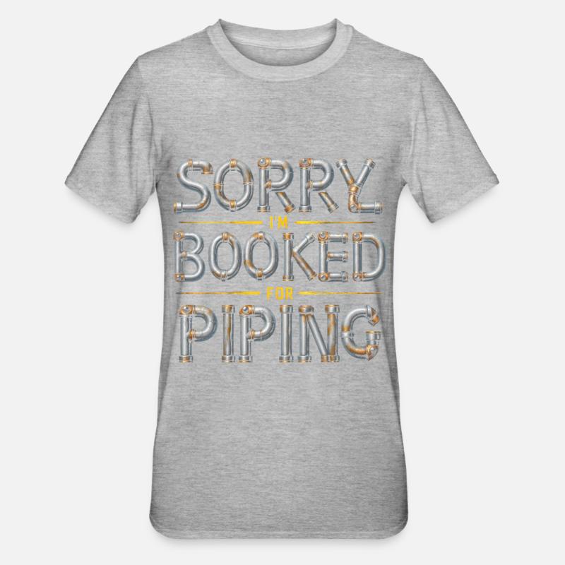 Pipe Layer Pipeline Builder - Unisex Polycotton T-Shirt - heather grey