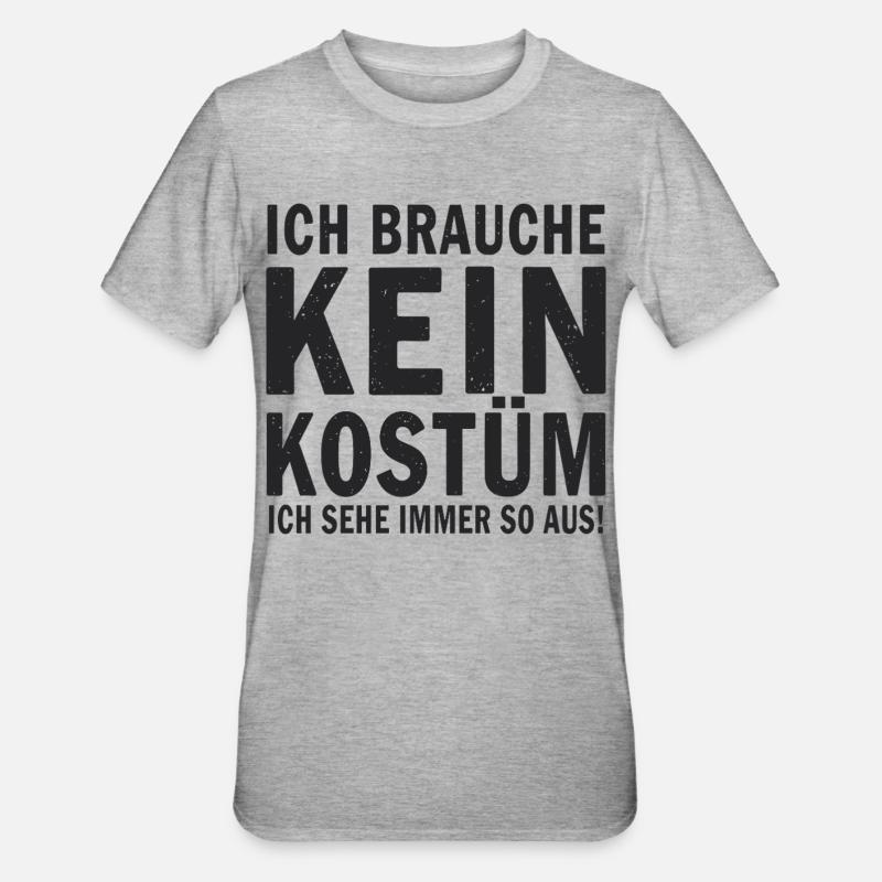 Costume de carnaval - T-shirt polycoton Unisexe - gris chiné