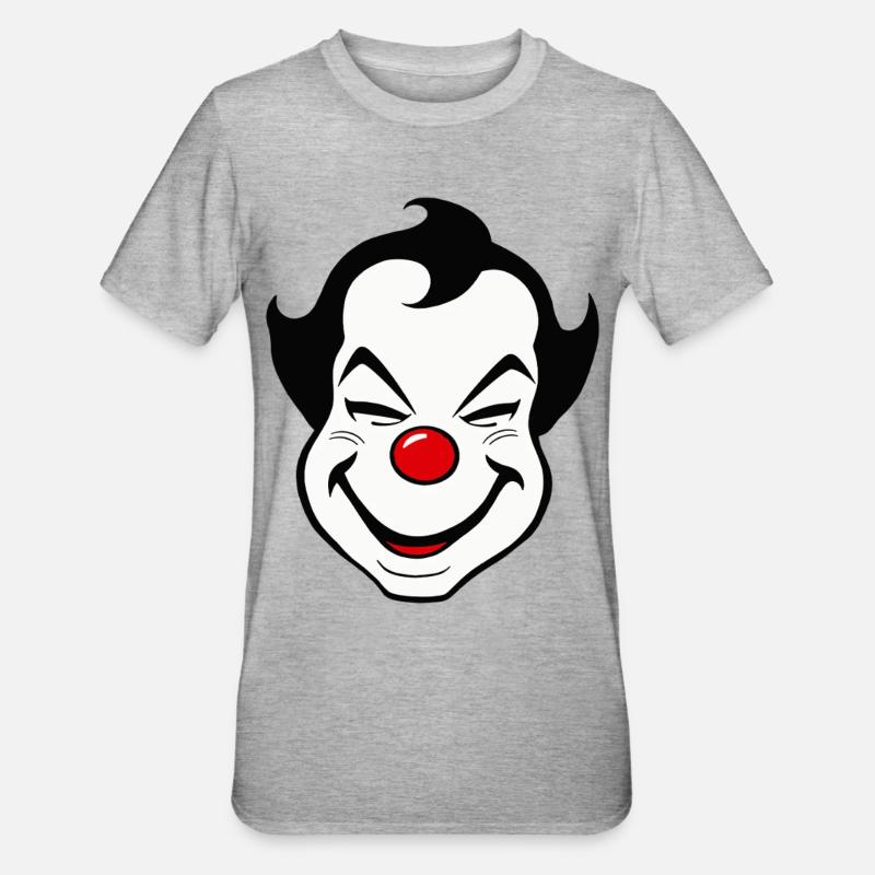 Cheerful Clown Face Carnival Carnival Carnival - Unisex Polycotton T-Shirt - heather grey