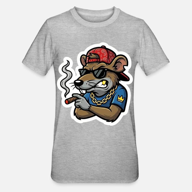 Rattenboss Zigarre - T-shirt polycoton Unisexe - gris chiné