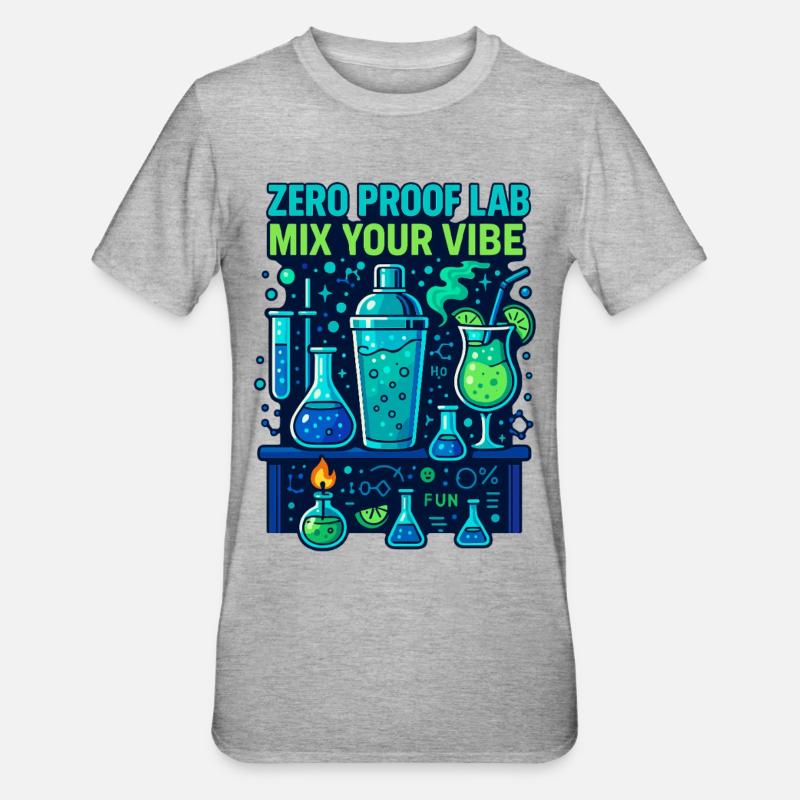 Zero Proof Lab, Mocktail Chemistry - Unisex Polycotton T-Shirt - heather grey