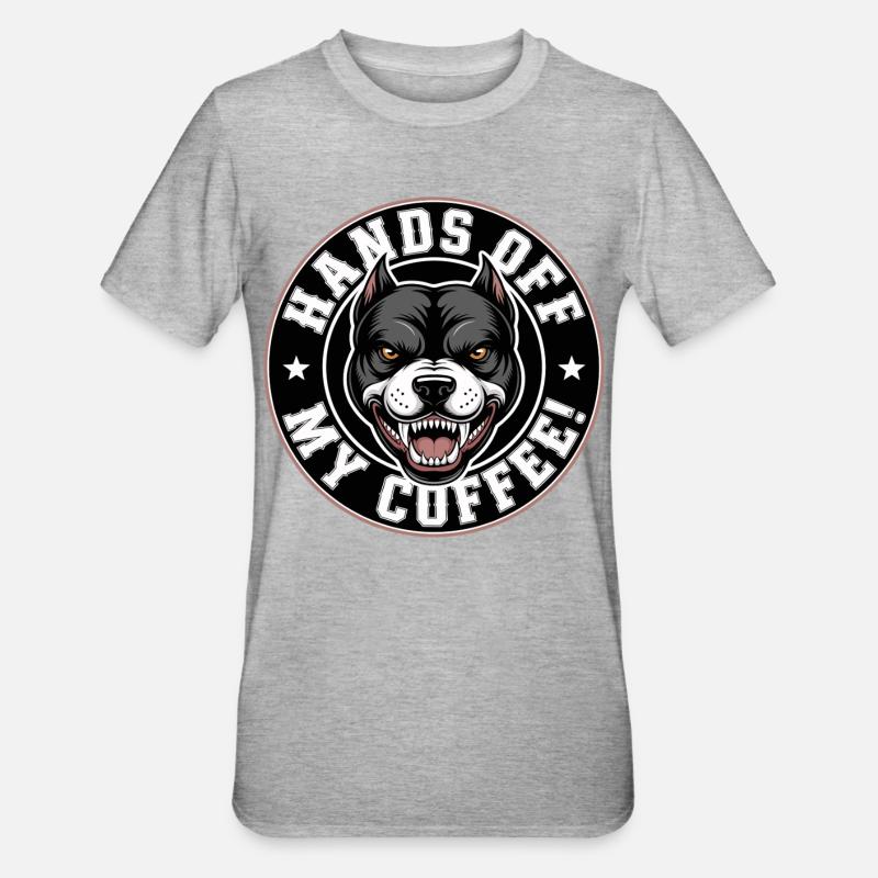 Lâche mon café - T-shirt polycoton Unisexe - gris chiné