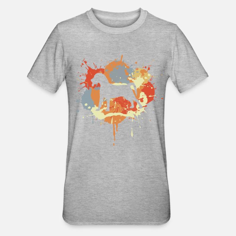 Dessin de chien - T-shirt polycoton Unisexe - gris chiné