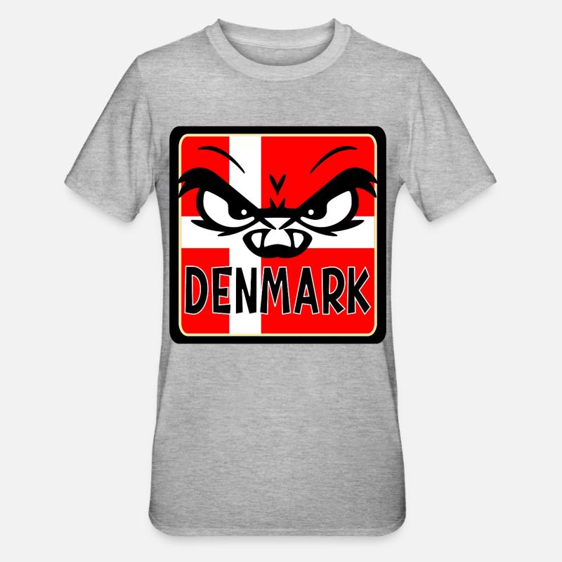 Émotions du Danemark - T-shirt polycoton Unisexe - gris chiné