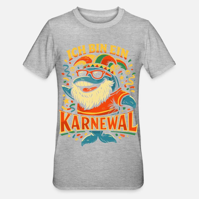 Carnaval de Cologne Cadeau du Carnaval - T-shirt polycoton Unisexe - gris chiné