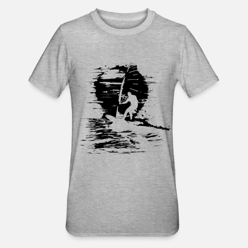 Windsurfing Instructor - Unisex Polycotton T-Shirt - heather grey