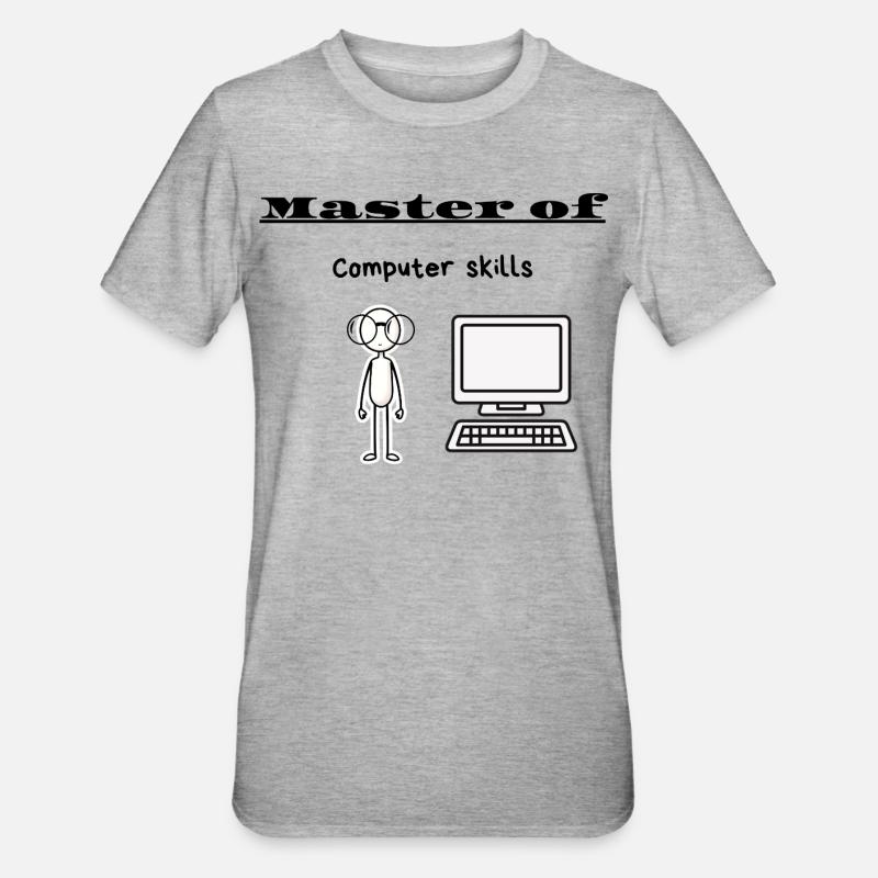 Master en informatique - T-shirt polycoton Unisexe - gris chiné