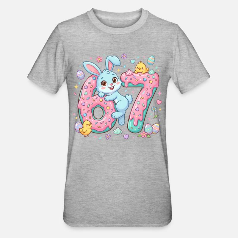 67 Easter - Unisex Polycotton T-Shirt - heather grey