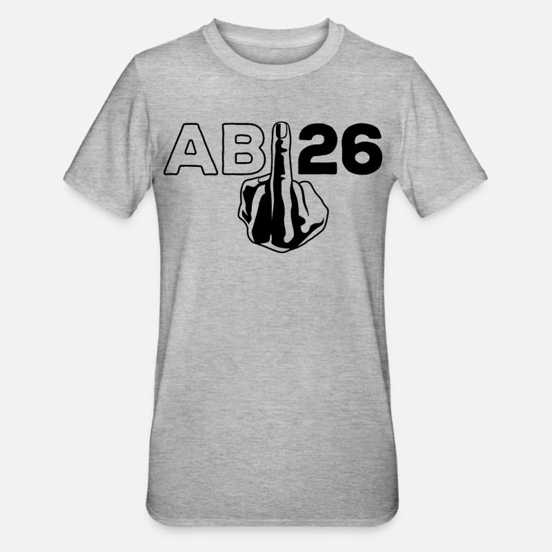ABI 2026 Middle Finger Abitur - Gift - Unisex Polycotton T-Shirt - heather grey