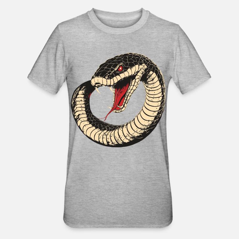 Serpent - T-shirt polycoton Unisexe - gris chiné