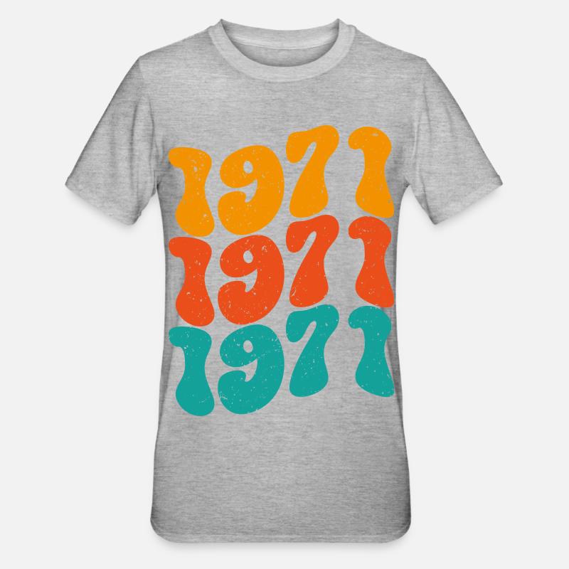 Millésime 1971 - T-shirt polycoton Unisexe - gris chiné
