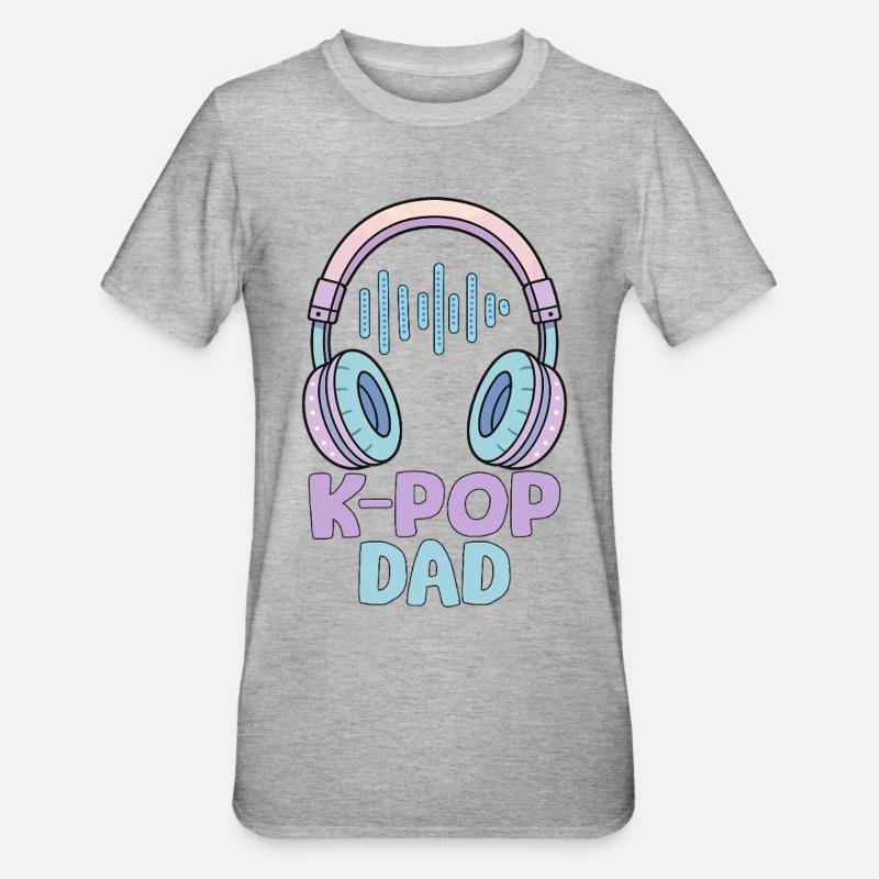 K Pop Dad - T-shirt polycoton Unisexe - gris chiné