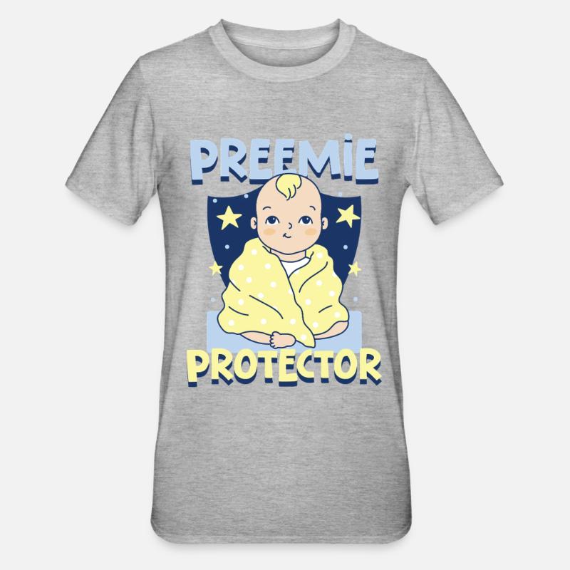 NICU Krankenschwester - Unisex Polycotton T-Shirt - Grau meliert