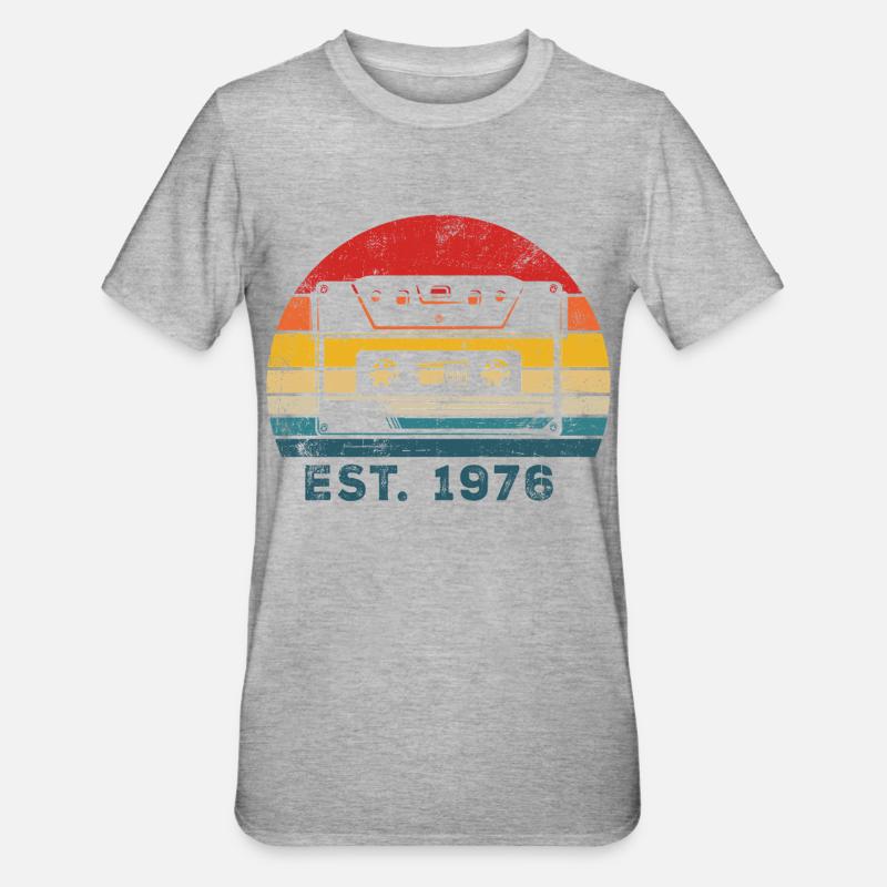 50e anniversaire 1976 - T-shirt polycoton Unisexe - gris chiné