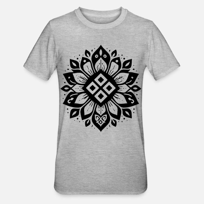 Mokosh Déesse slave sacrée Minimal - T-shirt polycoton Unisexe - gris chiné