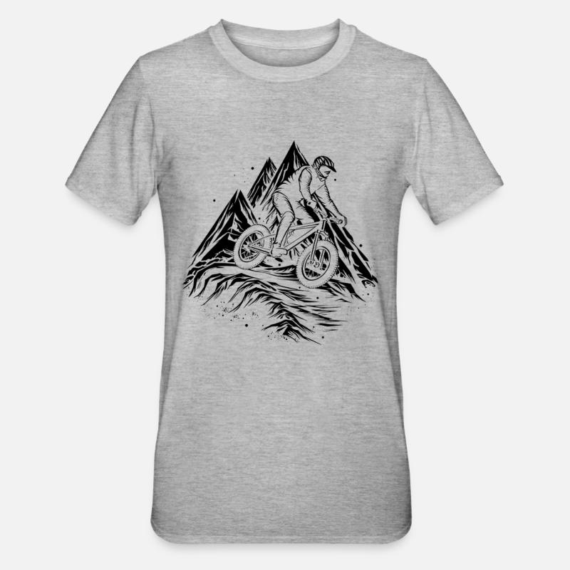 Vtt - T-shirt polycoton Unisexe - gris chiné
