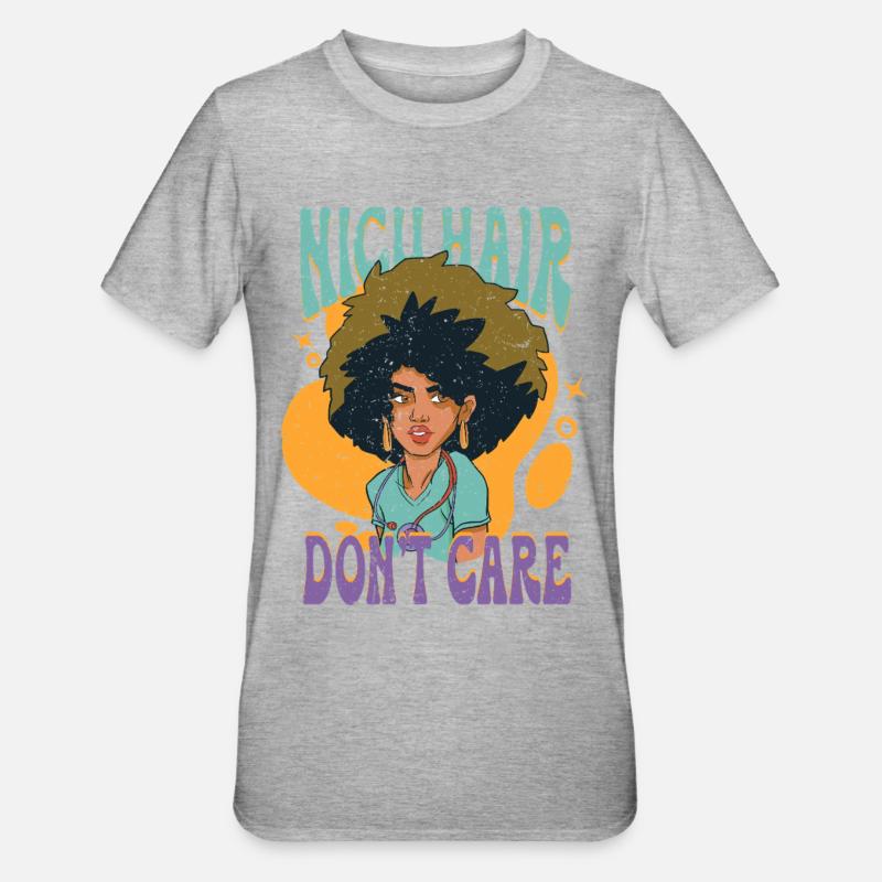 NICU Krankenschwester - Unisex Polycotton T-Shirt - Grau meliert
