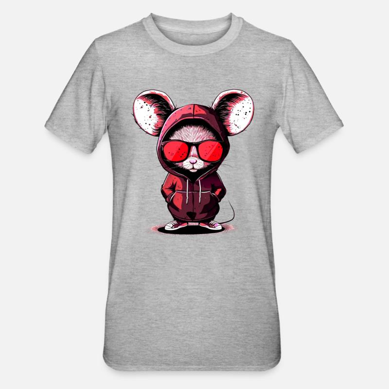 cooles Design - Unisex Polycotton T-Shirt - Grau meliert