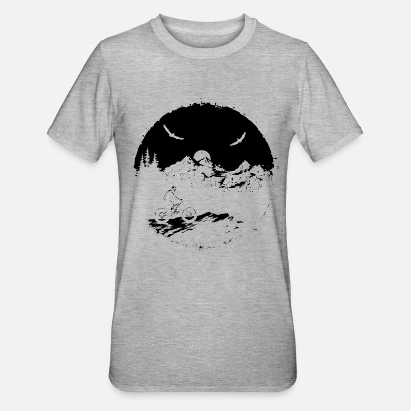 Sketch de VTT - T-shirt polycoton Unisexe - gris chiné
