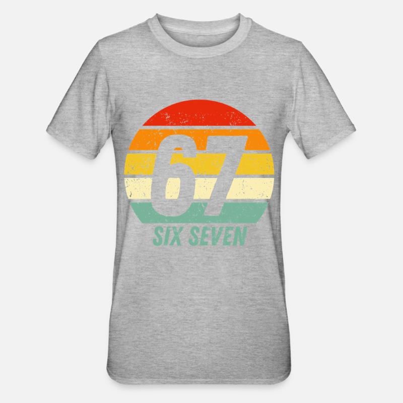 67 Six Sept - T-shirt polycoton Unisexe - gris chiné