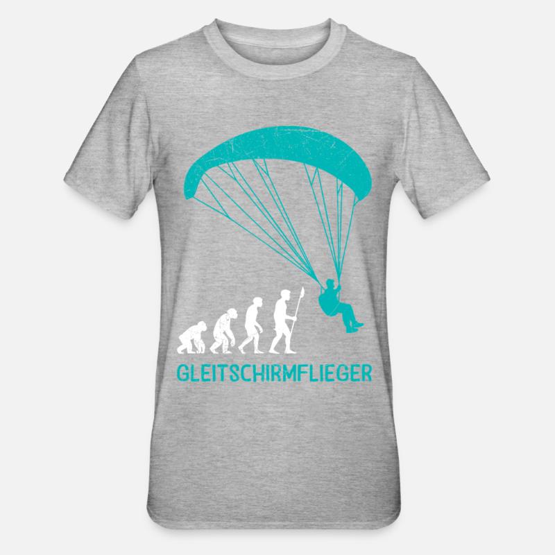 Paraglider GLEITSCHIRMFLIEGER LUSTIG - T-shirt polycoton Unisexe - gris chiné