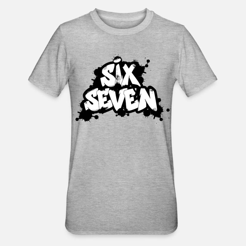 Six Seven Graffiti - T-shirt polycoton Unisexe - gris chiné