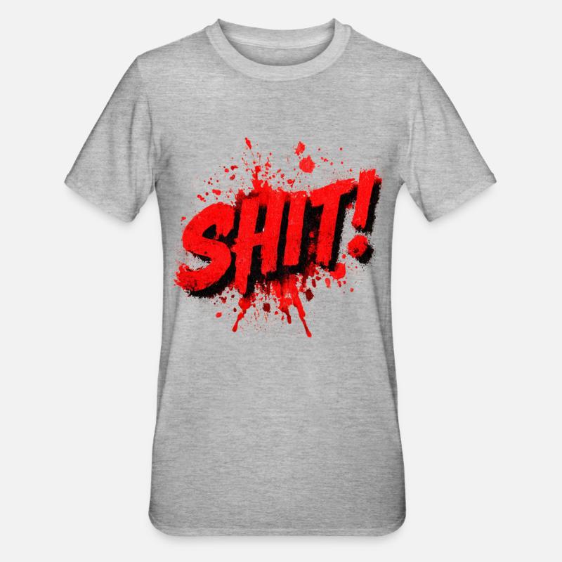 Shit Graffiti Splash - Unisex Polycotton T-Shirt - heather grey