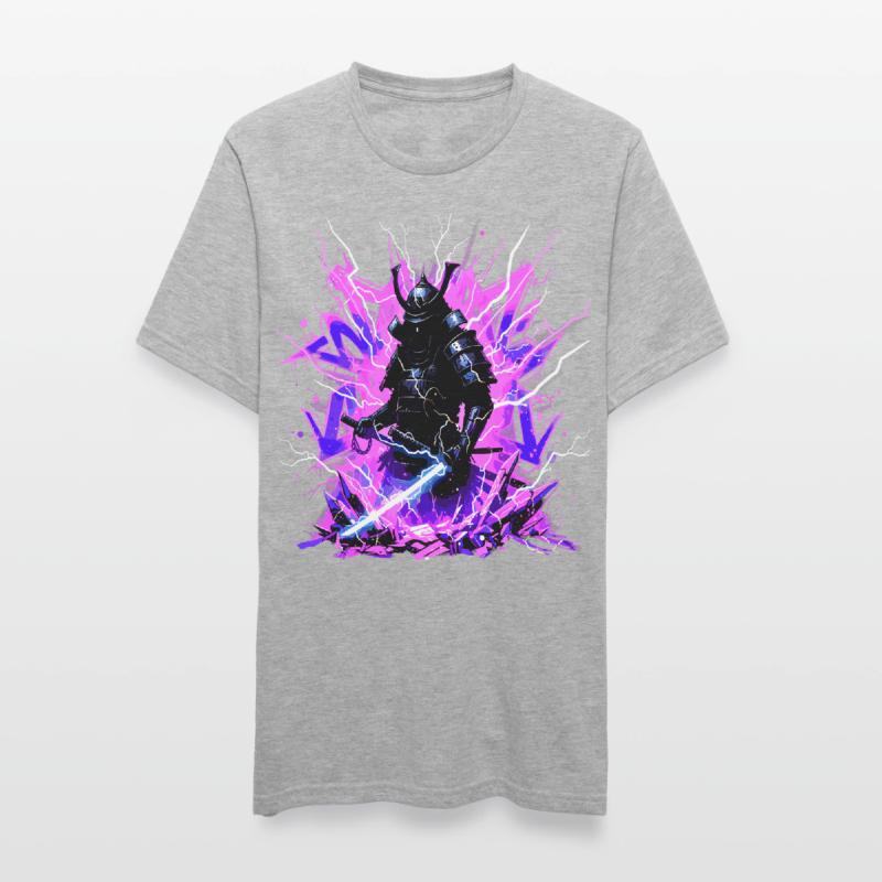 Cyber Samurai – Synthwave Katana Geist T-shirt polycoton Unisexe