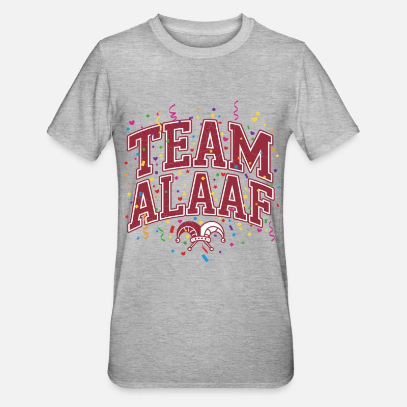 Team Alaaf Köln - Unisex Polycotton T-Shirt - Grau meliert