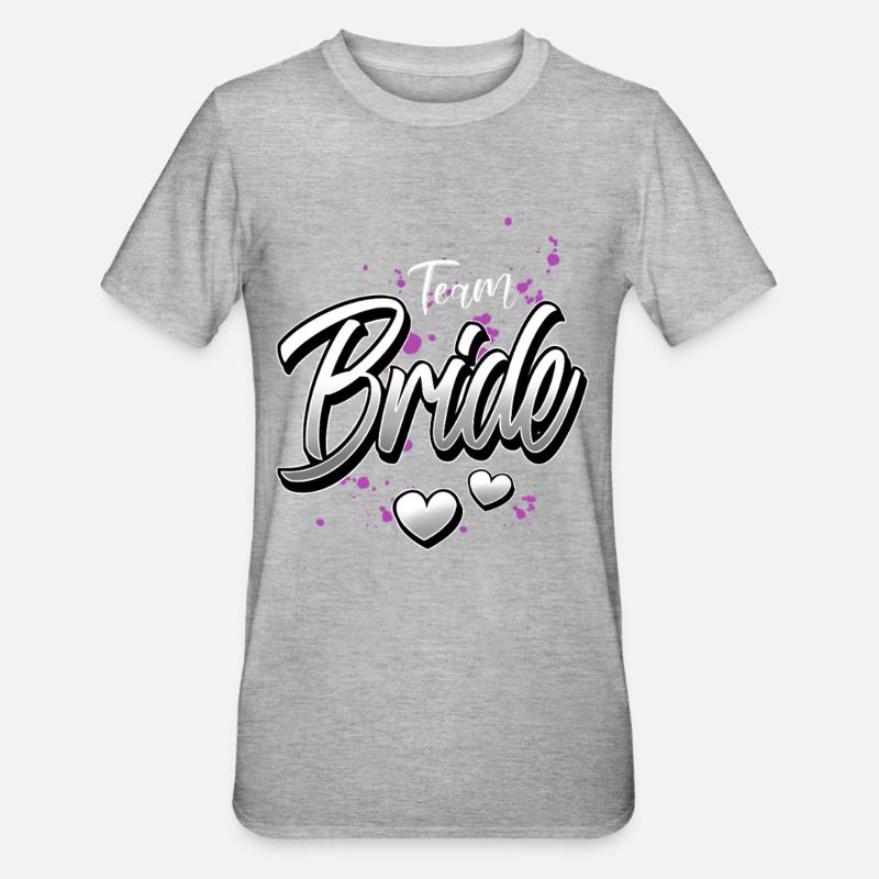 Team Bride JGA - Unisex Polycotton T-Shirt - Grau meliert