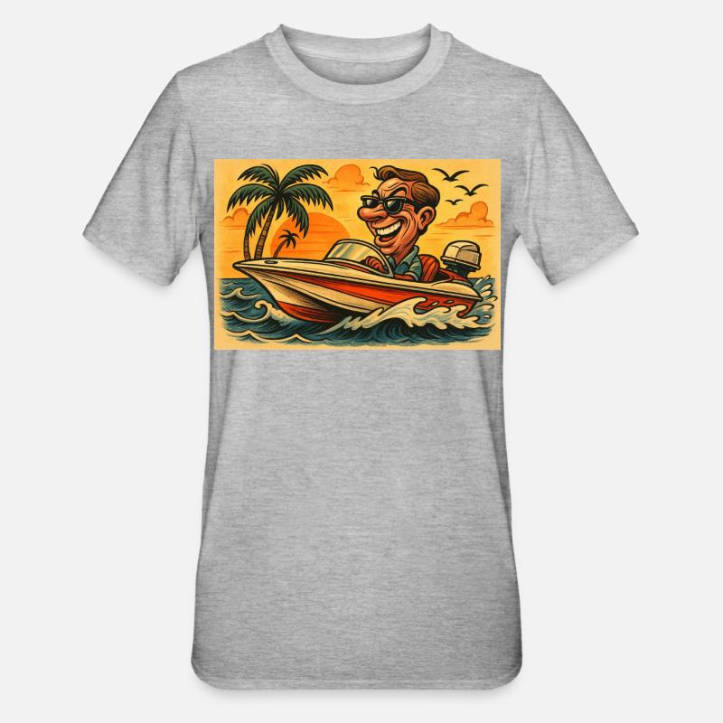 Bateau rapide - T-shirt polycoton Unisexe - gris chiné