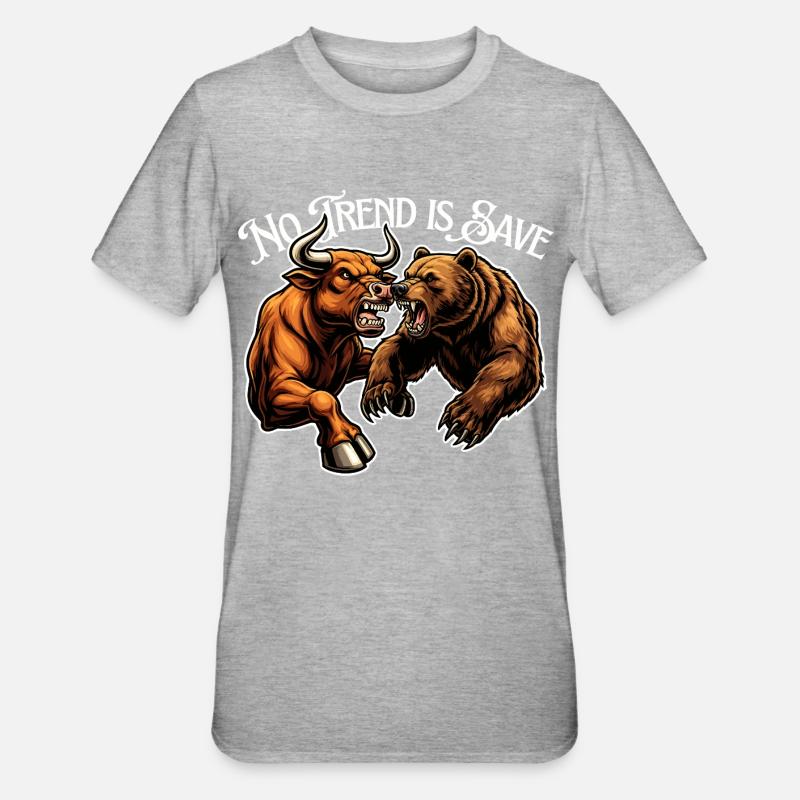 Aucune tendance n’est certaine - T-shirt polycoton Unisexe - gris chiné