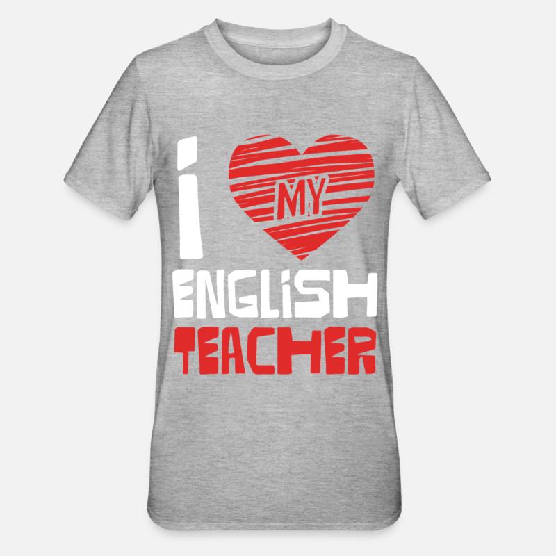 J’adore le professeur d’anglais - T-shirt polycoton Unisexe - gris chiné