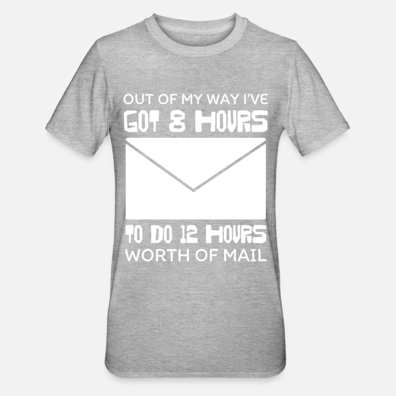 Eight-hour e-mail marathon - Unisex Polycotton T-Shirt - heather grey