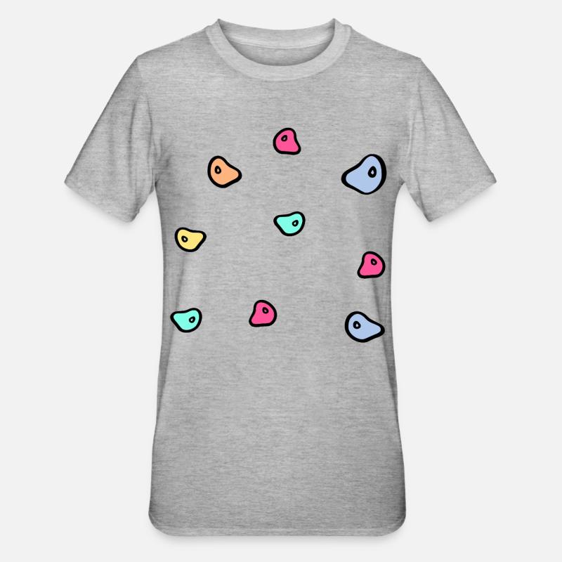 Mur d’escalade de bloc - T-shirt polycoton Unisexe - gris chiné