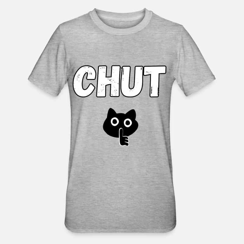 CHUT - T-shirt polycoton Unisexe - gris chiné