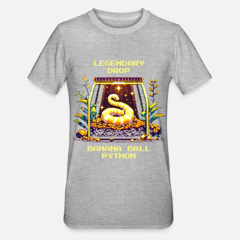 Legendärer Fund: Banana Königspython | Python - Unisex Polycotton T-Shirt - Grau meliert
