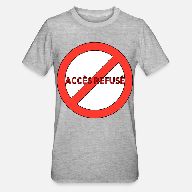 LE SYSTÈME - T-shirt polycoton Unisexe - gris chiné