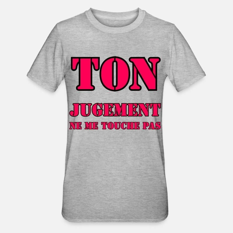 YOUR JUDGMENT DOES NOT AFFECT ME. - Unisex Polycotton T-Shirt - heather grey