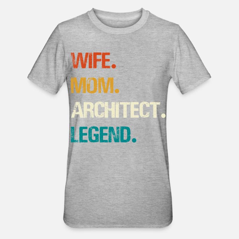 Épouse Mère Architecte Légende - T-shirt polycoton Unisexe - gris chiné