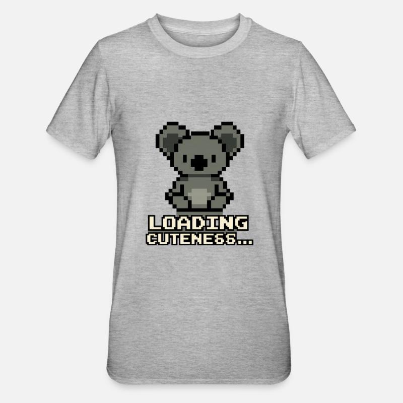 Chargement du Pixel Koala Mignonnerie - T-shirt polycoton Unisexe - gris chiné
