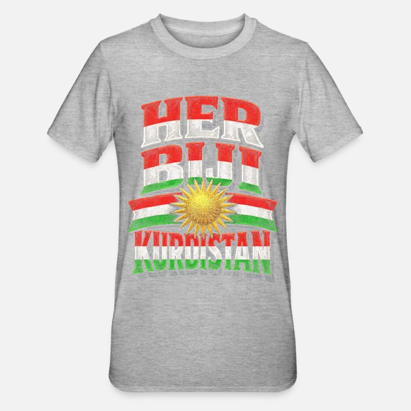 M. Biji Kurds kurdes - T-shirt polycoton Unisexe - gris chiné