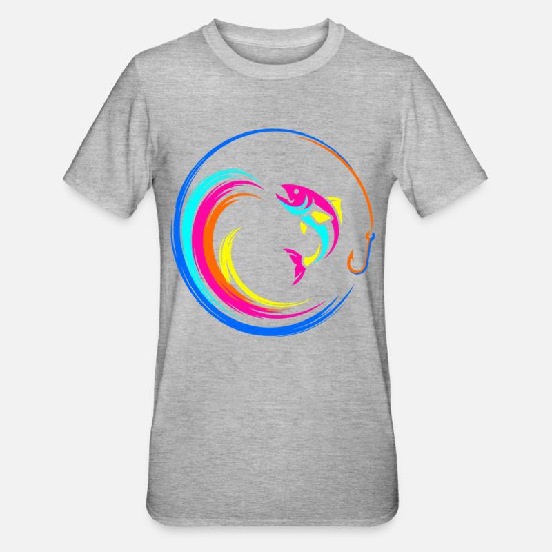 Poisson Poisson Poisson - T-shirt polycoton Unisexe - gris chiné