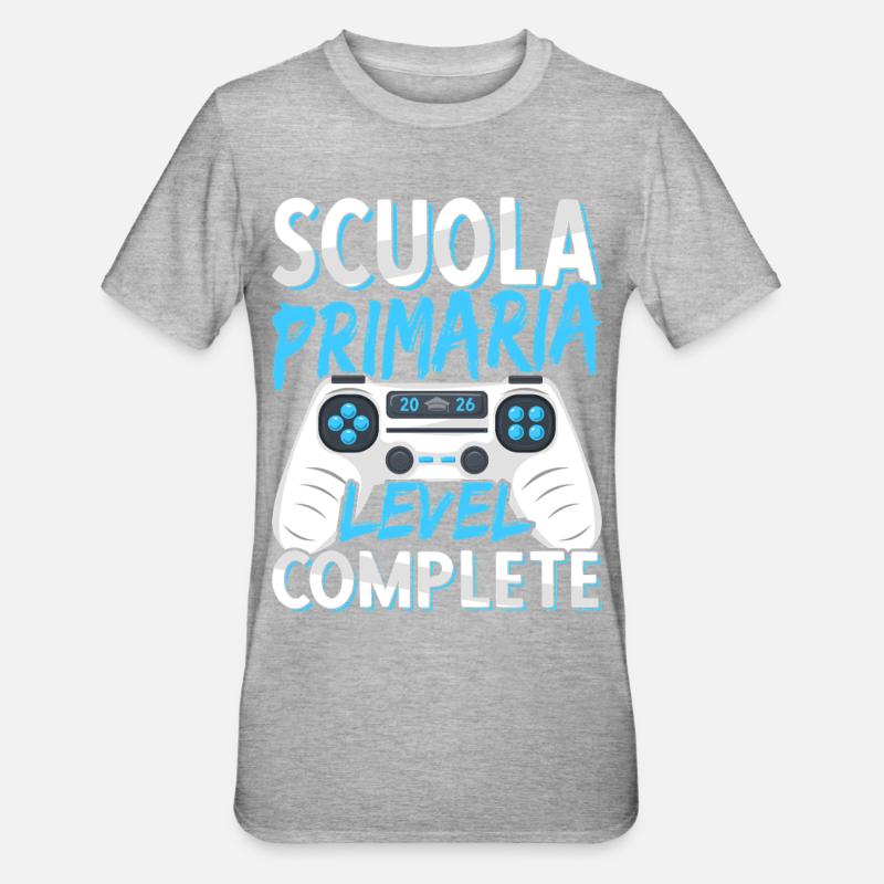 Diplôme d’École Primaire École Élémentaire 2026 - T-shirt polycoton Unisexe - gris chiné