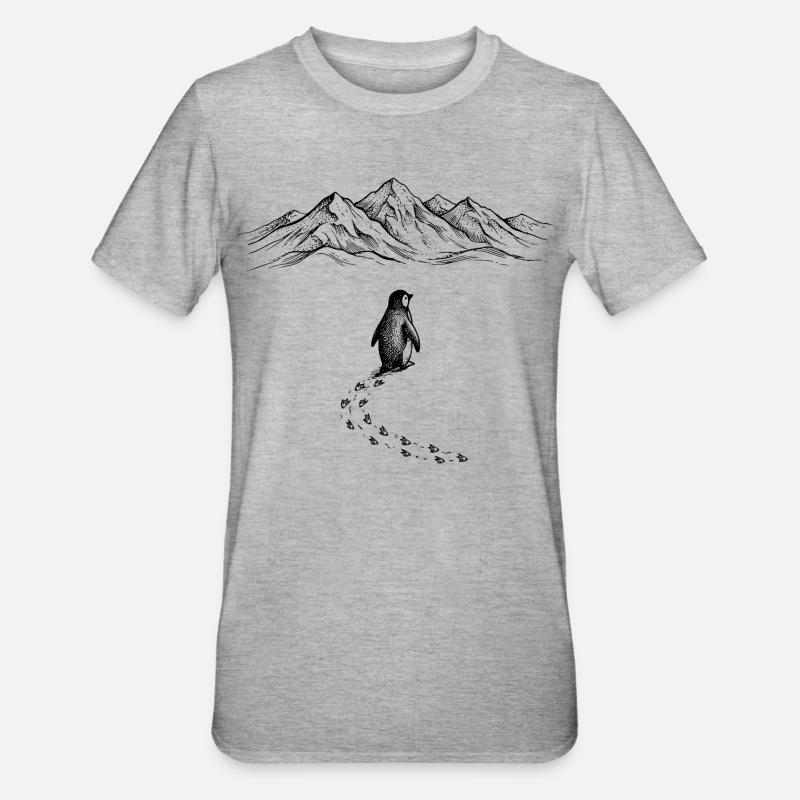 Pinguin Eisberg - T-shirt polycoton Unisexe - gris chiné