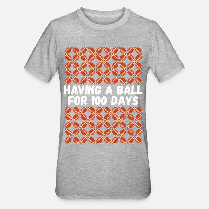 J’ai affronté 100 jours d’école - T-shirt polycoton Unisexe - gris chiné