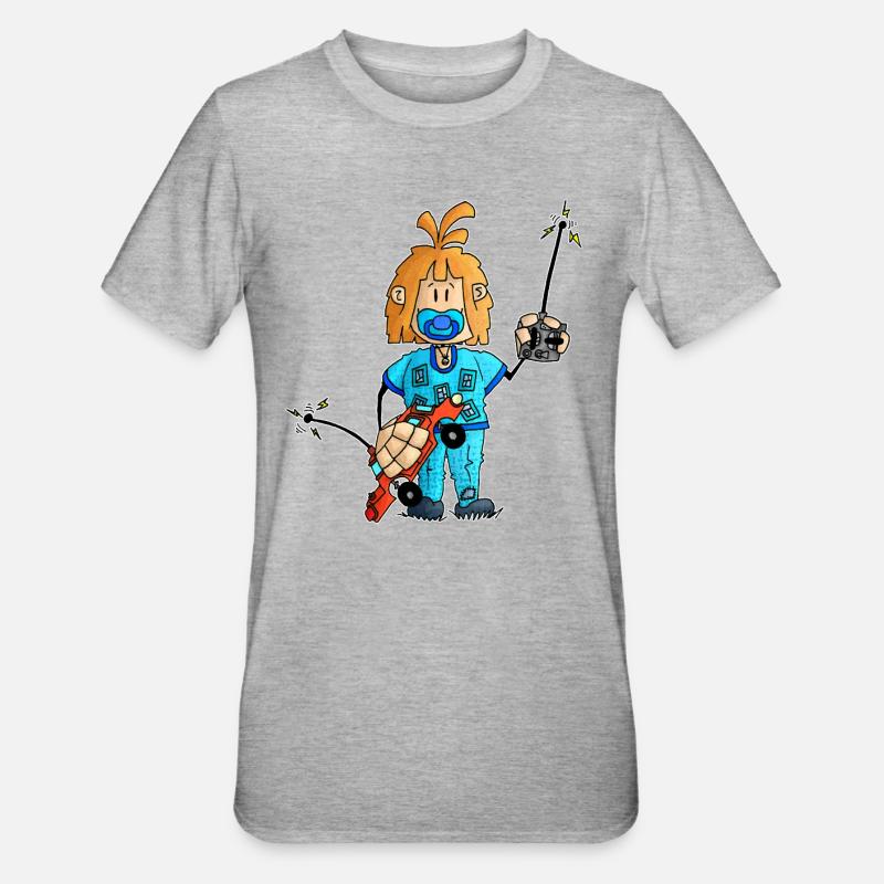 Ugo - la super télécommande / - T-shirt polycoton Unisexe - gris chiné