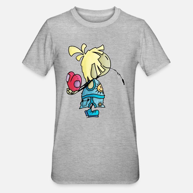 Mael - das riesige Herz / - Unisex Polycotton T-Shirt - Grau meliert
