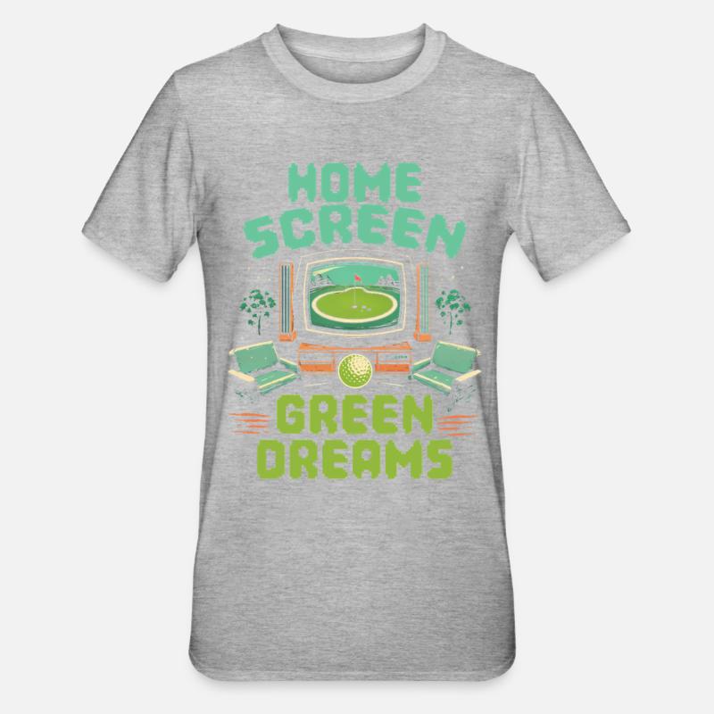 Golfsimulator - Unisex Polycotton T-Shirt - Grau meliert